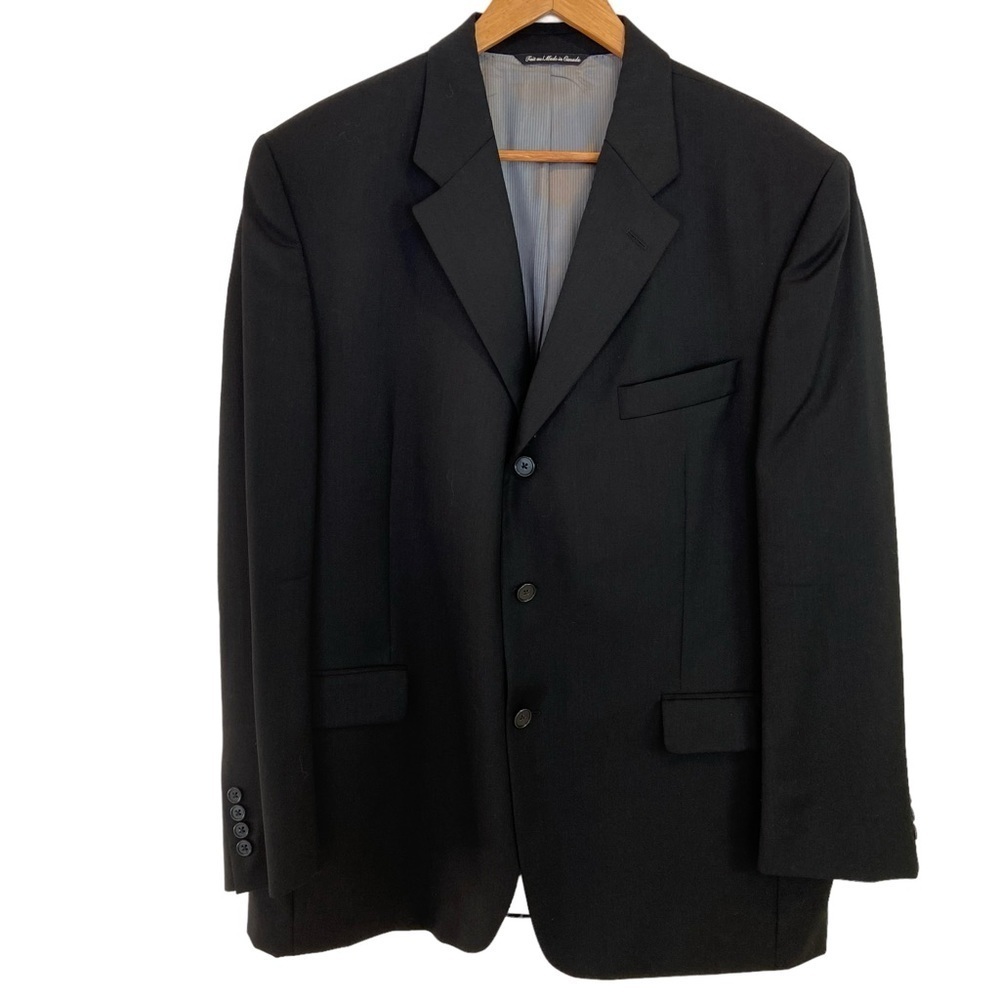 Jack Victor Collection Montreal Grady black Blazer 100% wool 3 buttons 44R
